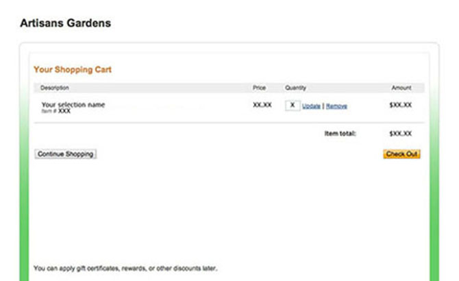Your shopping cart