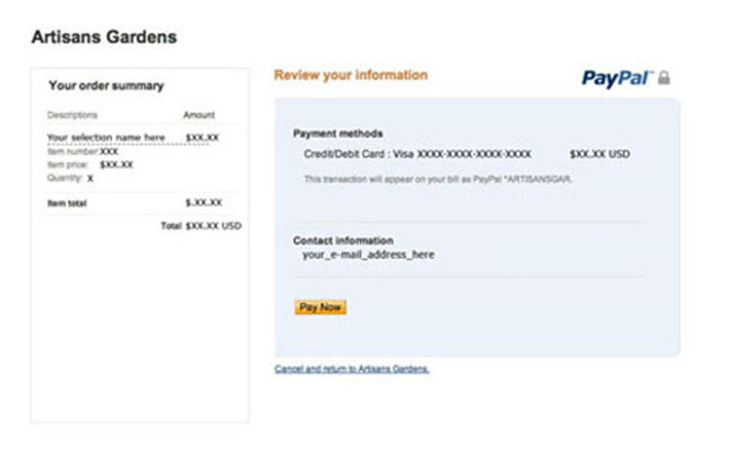 Review Your Order and Pay