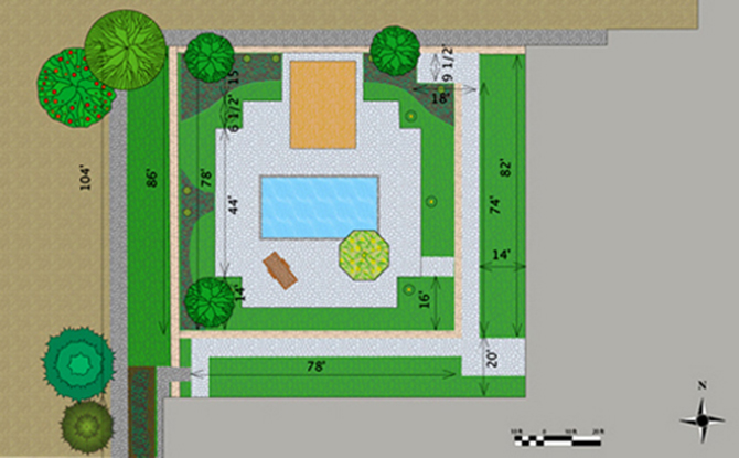 Hotel Pool Area Layout