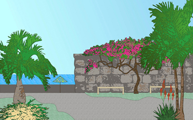 Mediterranean Sidewalk Planting